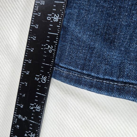 7 For All Mankind Carsen Relaxed Fit Straight Leg Stretch Denim Jeans Size 34 - Picture 6 of 7